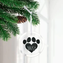 Frisco Paw Glass Personalized Ornament -Frisco 295083 PT2. AC SS1800 V1630332385