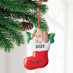Frisco Dog In Stocking Resin Personalized Ornament -Frisco 295085 PT2. AC SS1800 V1697131878