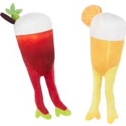 Frisco Brunch Bottomless Mimosas Plush Squeaky Dog Toy, 2 Count