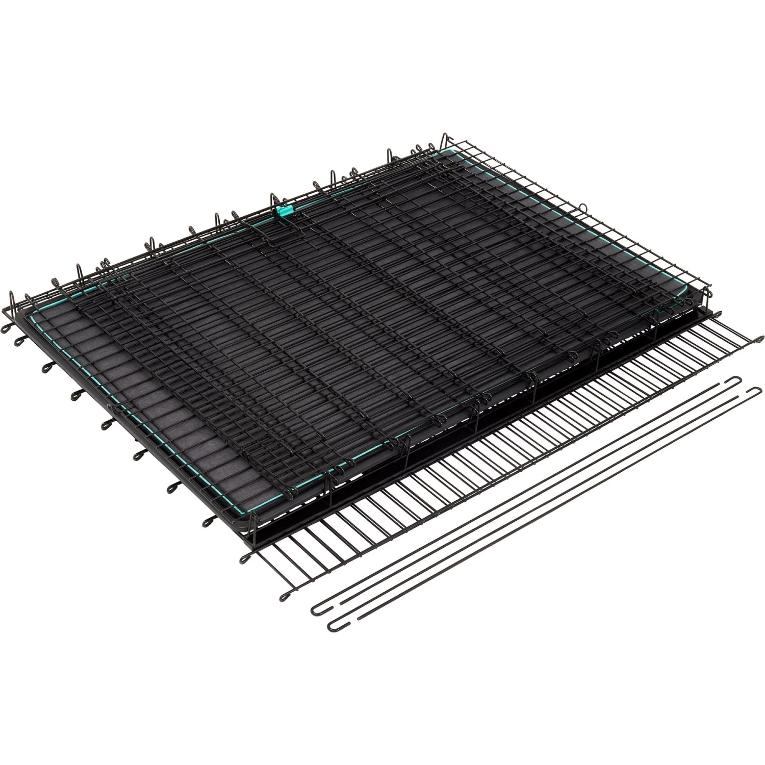 Frisco Heavy Duty Enhanced Lock Sliding Double Door Fold & Carry Wire Dog Crate & Mat Kit, 54 Inch 4 Frisco Heavy Duty Enhanced Lock Sliding Double Door Fold & Carry Wire Dog Crate & Mat Kit, 54 Inch - Image 4