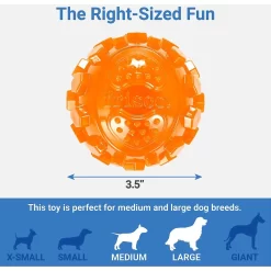 Frisco Fetch Squeaky TPR Ball Dog Toy & Bones & Chews Pig Ear Chews Dog Treats -Frisco 297964 PT2. AC SS1800 V1623255143