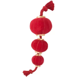 Frisco Lunar New Year Lantern Plush With Rope Squeaky Dog Toy