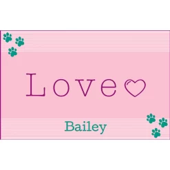 Frisco Love Cutout Personalized Dog & Cat Placemat -Frisco 299558 PT2. AC SS1800 V1636048343