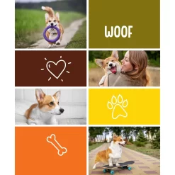 Frisco Personalized Woof Canvas Poster With Wood Hanger, 16" X 20" -Frisco 300964 PT2. AC SS1800 V1636048472