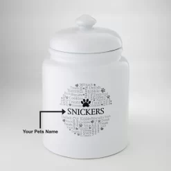 Frisco Ceramic Paw Personalized Treat Jar, 13 Cup, 104oz -Frisco 301183 PT5. AC SS1800 V1630559792