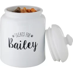 Frisco Ceramic "Treats For" Personalized Treat Jar, 13 Cup, 104oz -Frisco 301185 PT4. AC SS1800 V1630732926