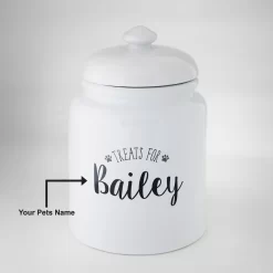 Frisco Ceramic "Treats For" Personalized Treat Jar, 13 Cup, 104oz -Frisco 301185 PT5. AC SS1800 V1630738303