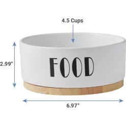Frisco Ceramic Water Dog & Cat Bowl With Wood Base & Frisco Ceramic Food Dog & Cat Bowl With Wood Base -Frisco 302424 PT6. AC SS1800 V1623067055