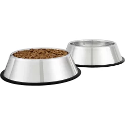 Frisco Fold & Carry Double Door Collapsible Wire Dog Crate & Mat Kit & Frisco Stainless Steel Bowl -Frisco 303428 PT6. AC SS1800 V1623072749