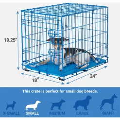 Frisco Two Door Top Load Plastic Dog & Cat Kennel & Frisco Fold & Carry Single Door Collapsible Wire Dog Crate, Pink -Frisco 303656 PT6. AC SS1800 V1623065549