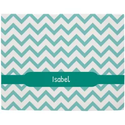 Frisco Personalized Subtle Chevron Sherpa Cat & Dog Blanket, 30" X 40"