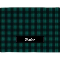 Frisco Personalized Plaid Soft Fleece Cat & Dog Blanket, 30" X 40"