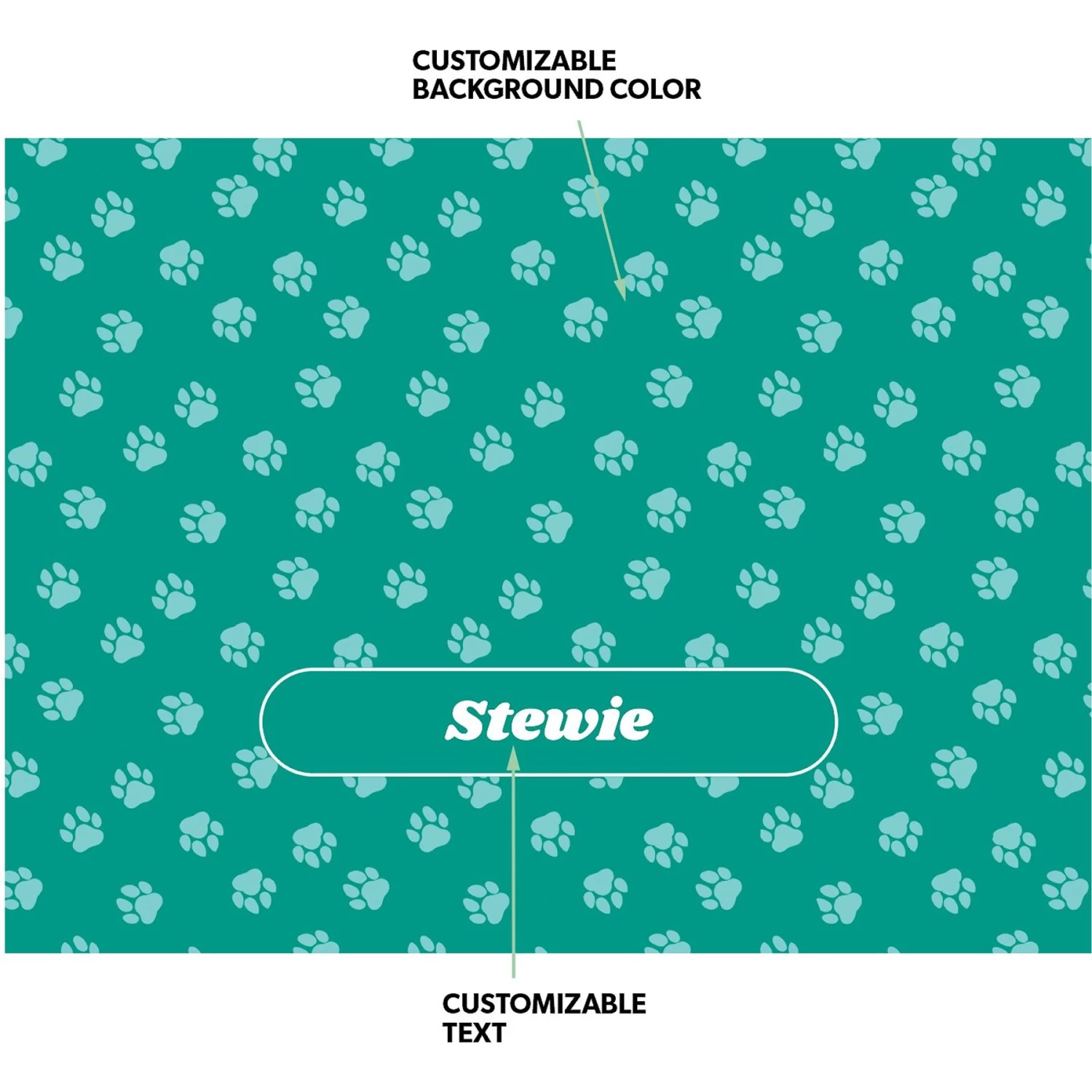 Frisco Personalized Paws Soft Fleece Cat & Dog Blanket, 30" X 40" 4 Frisco Personalized Paws Soft Fleece Cat & Dog Blanket, 30" X 40" - Image 4