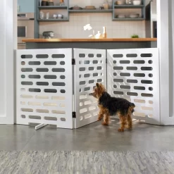 Frisco Deco Horizontal Lines 3-Panel Dog Gate