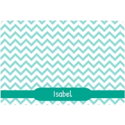 Frisco Personalized Chevron Dog & Cat Placemat