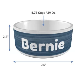 Frisco Personalized Heathered Ceramic Dog Bowl, 4.75-cup, 38oz -Frisco 306767 PT3. AC SS1800 V1636036369