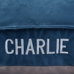 Frisco Personalized Navy Bolstered Bed With Navy Check Bolster 7 Frisco Personalized Navy Bolstered Bed With Navy Check Bolster -Frisco 311766 PT4. AC SS1800 V1630593985