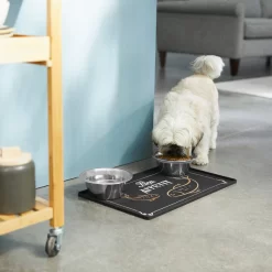 Frisco Silicone Fish Print Dog & Cat Food Mat, Black -Frisco 311953 PT2. AC SS1800 V1642542742