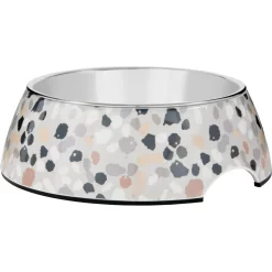 Frisco Terrazzo Design Stainless Steel Dog & Cat Bowl