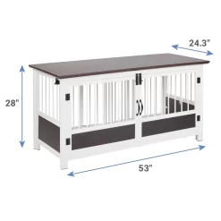 Frisco "Roma" Dog Crate Credenza & Mat -Frisco 315189 PT3. AC SS1800 V1681145357