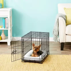 Frisco Eyelash Orthopedic Dog Crate Mat & Frisco Fold & Carry Single Door Collapsible Wire Dog Crate -Frisco 319010 PT8. AC SS1800 V1631628689