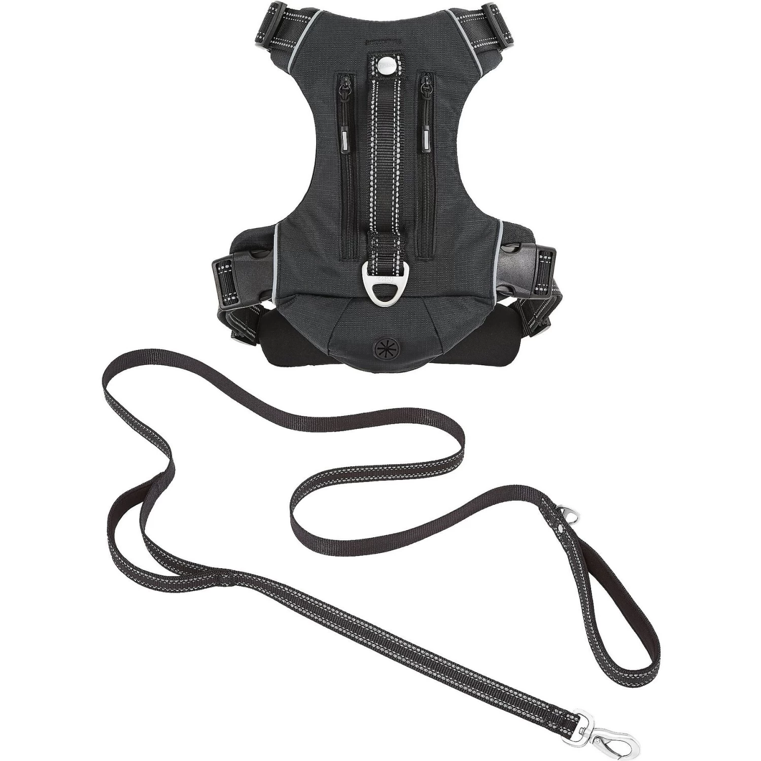 Frisco Outdoor Premium Ripstop Nylon Dog Harness With Pocket & Frisco Outdoor Nylon Reflective Comfort Padded Dog Leash 1 Frisco Outdoor Premium Ripstop Nylon Dog Harness With Pocket & Frisco Outdoor Nylon Reflective Comfort Padded Dog Leash