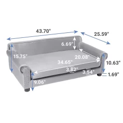 Frisco Sofa Pet Bed With Removable Cover & Frisco Eyelash Cat & Dog Blanket -Frisco 319504 PT2. AC SS1800 V1630626372