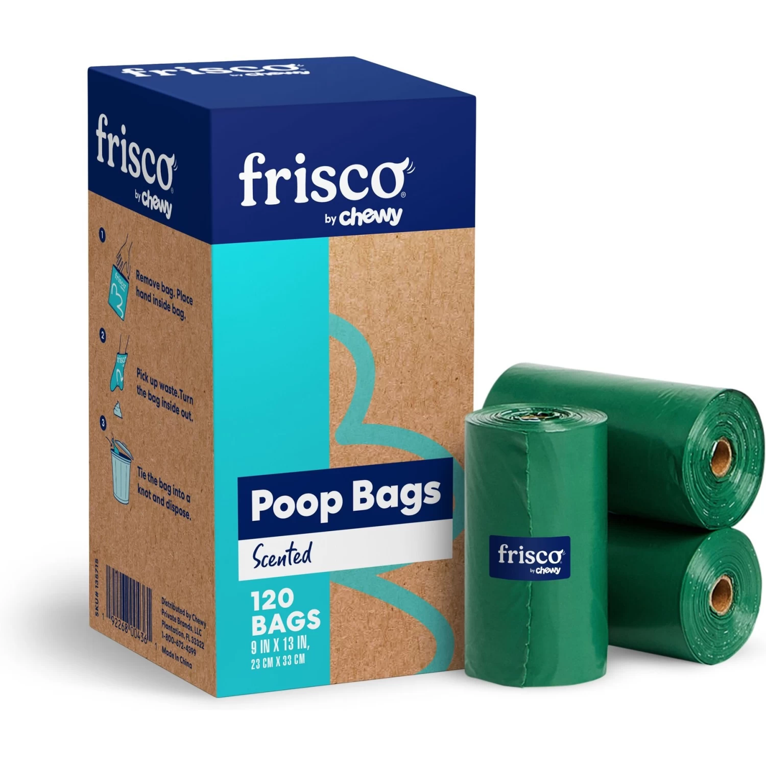 Frisco Traffic Leash With Padded Handles & Poop Bag Dispenser & Frisco Refill Dog Poop Bags Made With 50% Recycled Packaging 2 Frisco Traffic Leash With Padded Handles & Poop Bag Dispenser & Frisco Refill Dog Poop Bags Made With 50% Recycled Packaging - Image 2