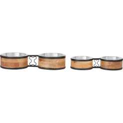 Frisco Premium Elevated Bone Design Stainless Steel Double Diner Dog & Cat Bowl -Frisco 331499 PT5. AC SS1800 V1657656892