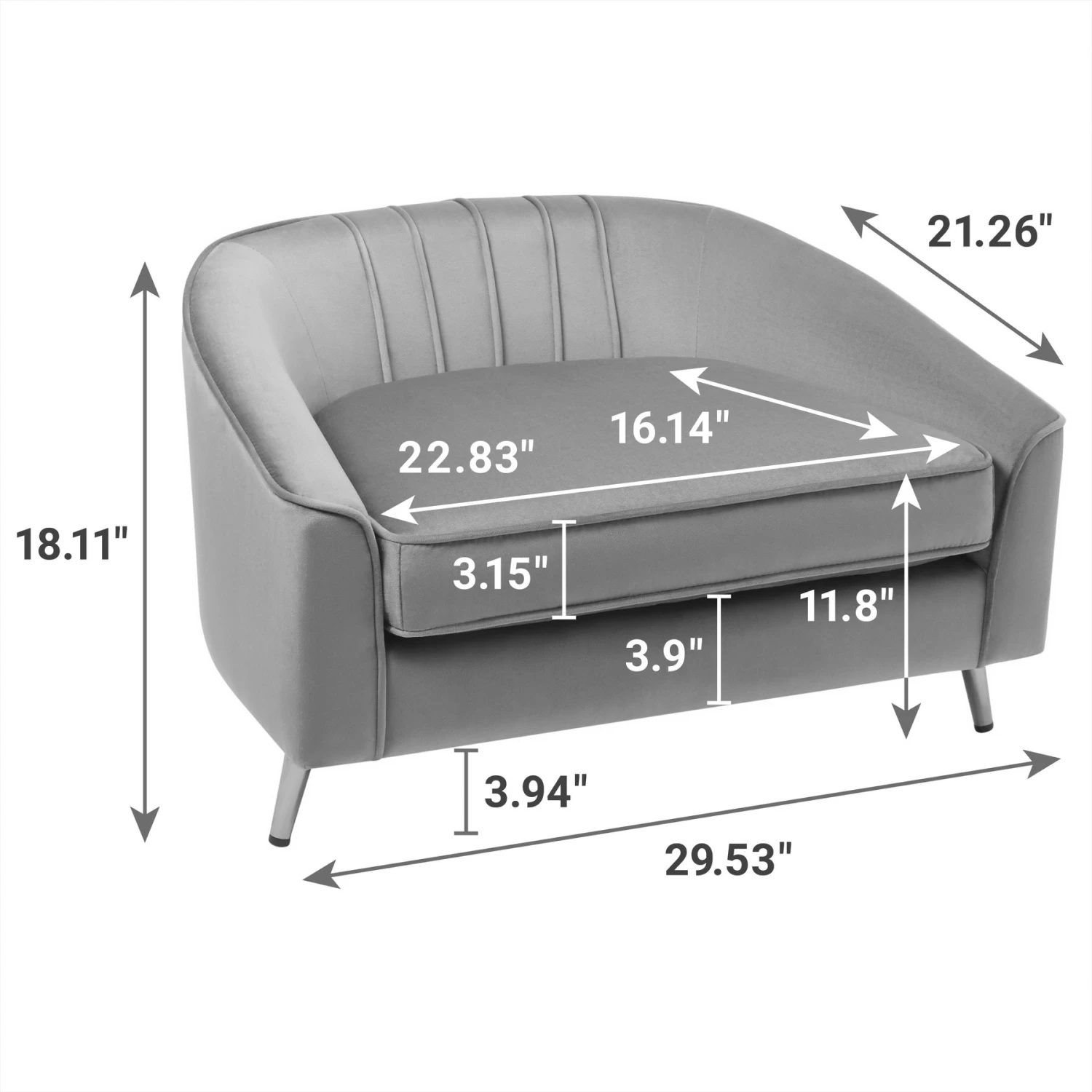 Frisco Elevated Curved Dog & Cat Sofa Bed With Removable Cover 2 Frisco Elevated Curved Dog & Cat Sofa Bed With Removable Cover - Image 2