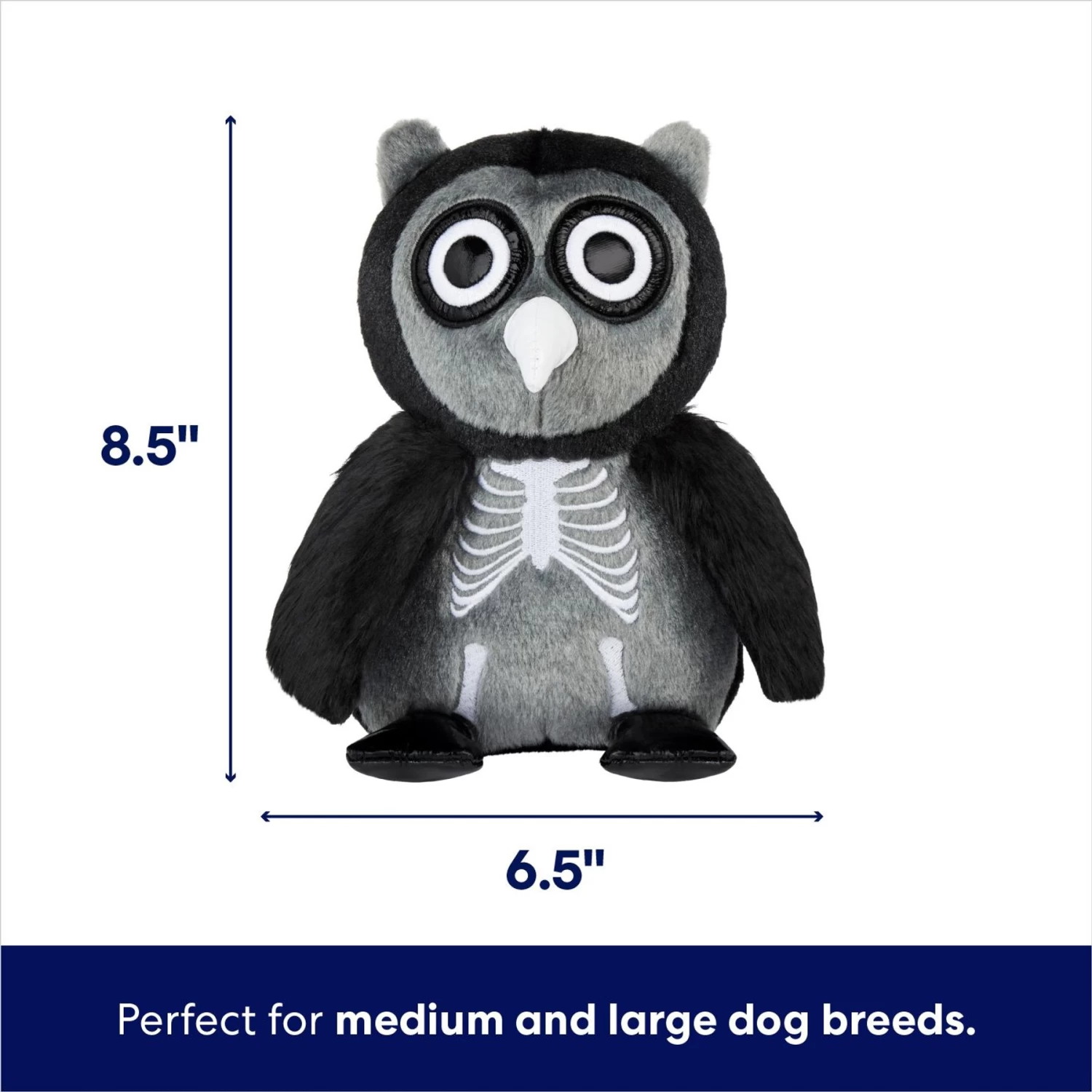 Frisco Halloween Spooky Owl Plush Squeaky Dog Toy 2 Frisco Halloween Spooky Owl Plush Squeaky Dog Toy - Image 2