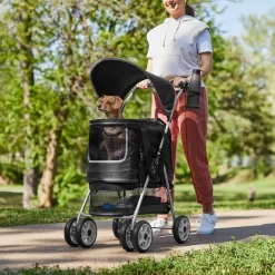 Frisco 3 In 1 Dog & Cat Stroller With Detachable Carrier