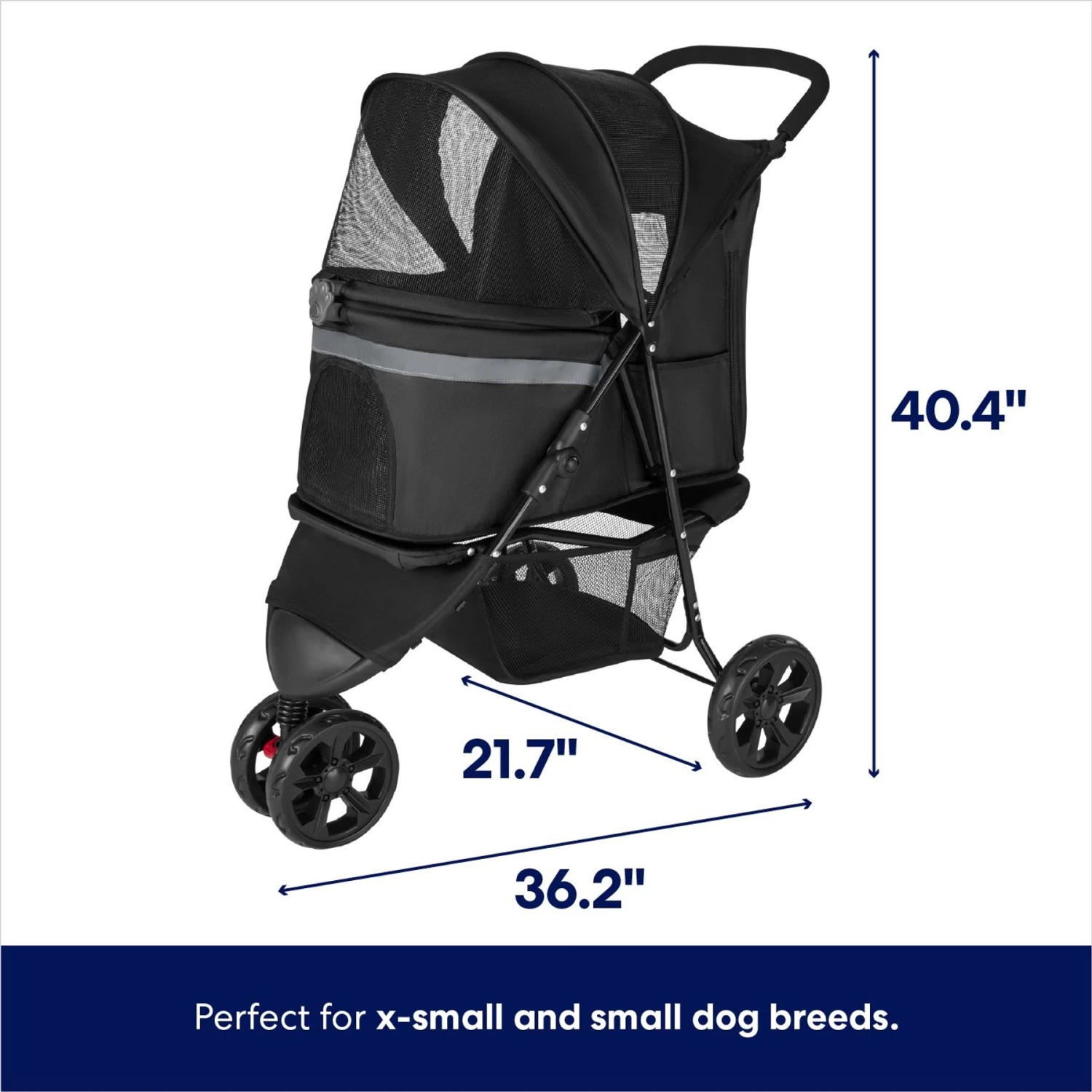 Frisco No-Zip, Collapsible Cat & Dog Stroller 2 Frisco No-Zip, Collapsible Cat & Dog Stroller - Image 2