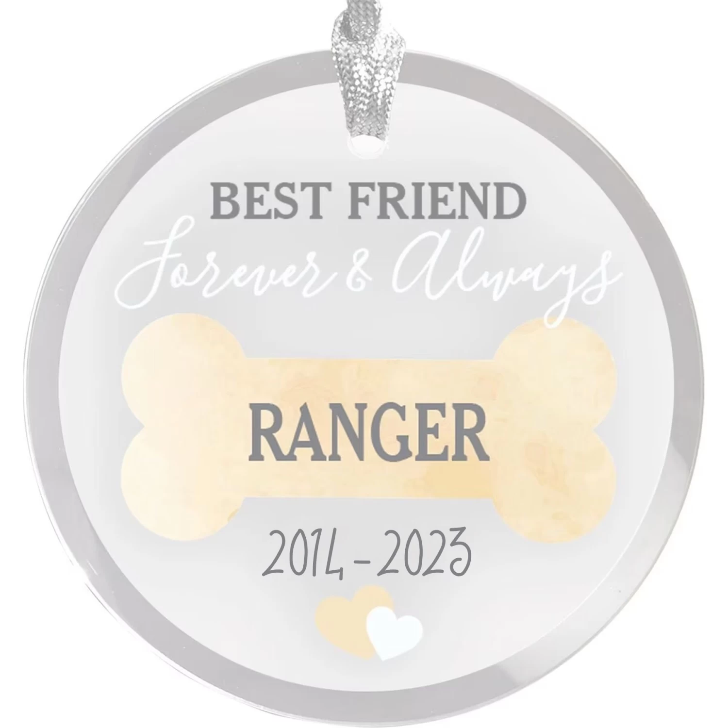 Frisco "Best Friend" Round Shaped Personalized Ornament 1 Frisco "Best Friend" Round Shaped Personalized Ornament