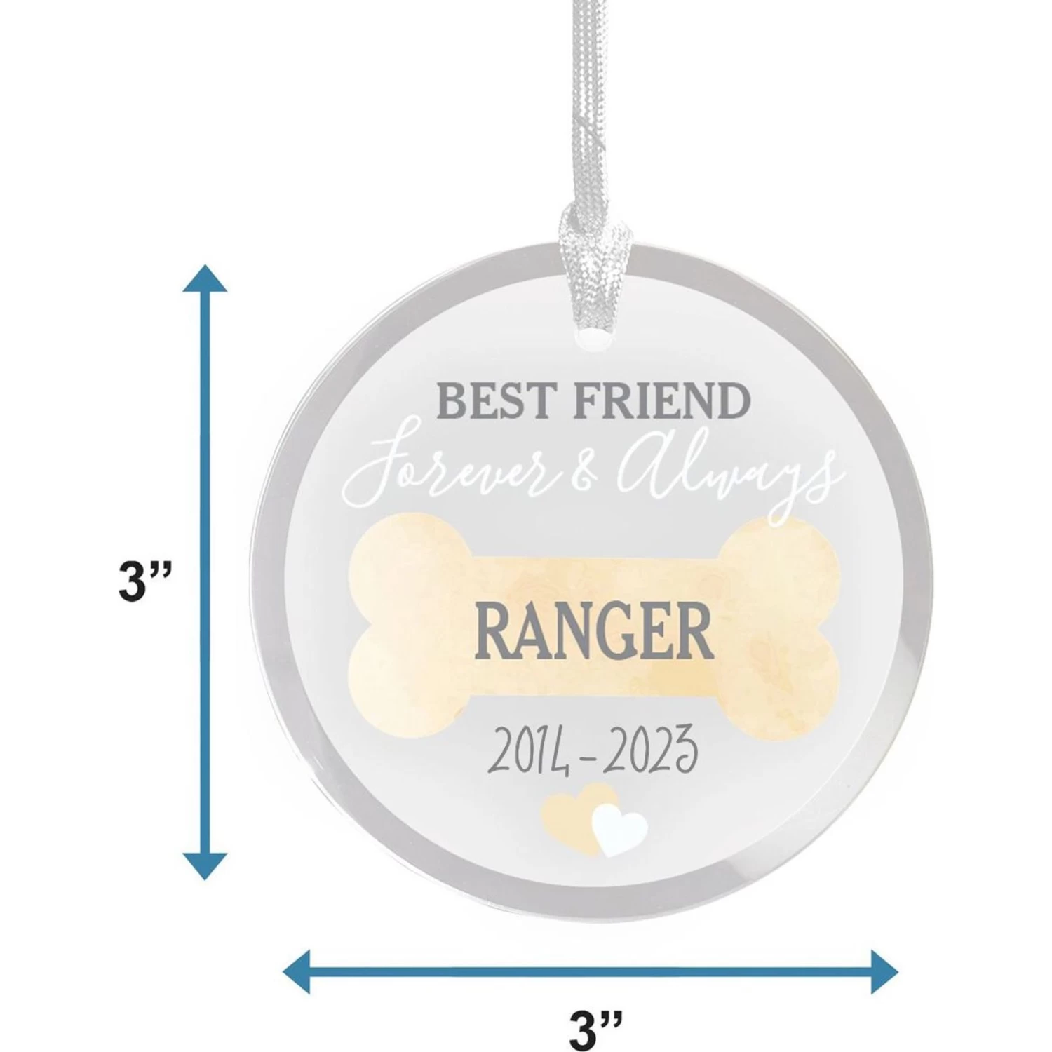 Frisco "Best Friend" Round Shaped Personalized Ornament 2 Frisco "Best Friend" Round Shaped Personalized Ornament - Image 2
