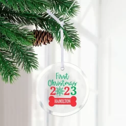 Frisco "First Christmas" Round Shaped Personalized Ornament 9 Frisco "First Christmas" Round Shaped Personalized Ornament -Frisco 582622 PT2. AC SS1800 V1697131930