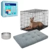 Frisco Swirl Dog Crate Mat + 3 Items