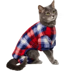 Frisco Cozy Plush Fleece Dog & Cat PJs, Plaid -Frisco 719102 PT2. AC SS1800 V1692202558