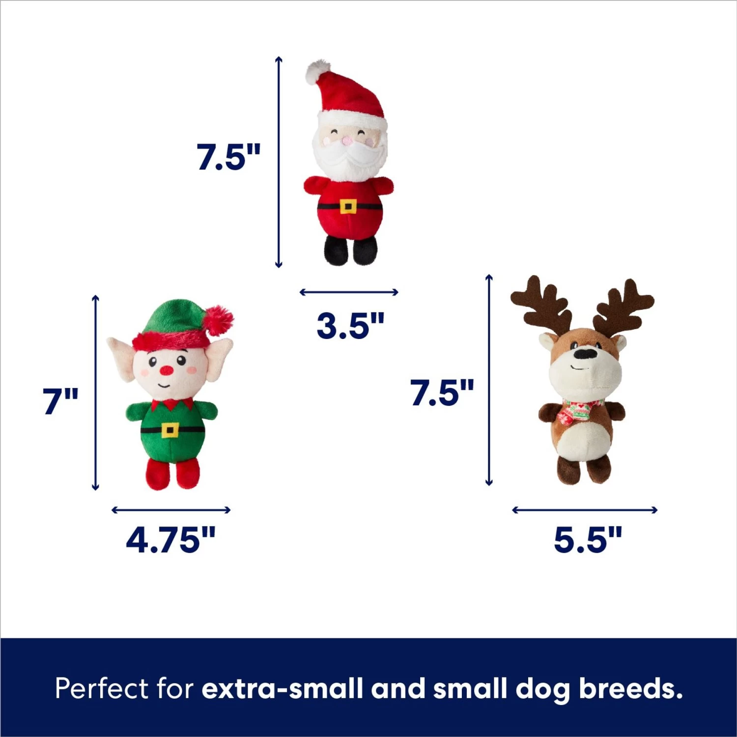 Frisco Holiday Santa's Helpers Plush Squeaky Dog Toy, 3 Count & Frisco Holiday Hot Cocoa Hide & Seek Puzzle Plush Squeaky Dog Toy 3 Frisco Holiday Santa's Helpers Plush Squeaky Dog Toy, 3 Count & Frisco Holiday Hot Cocoa Hide & Seek Puzzle Plush Squeaky Dog Toy - Image 3